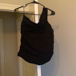 Black One Shoulder Zara Top With Tags
